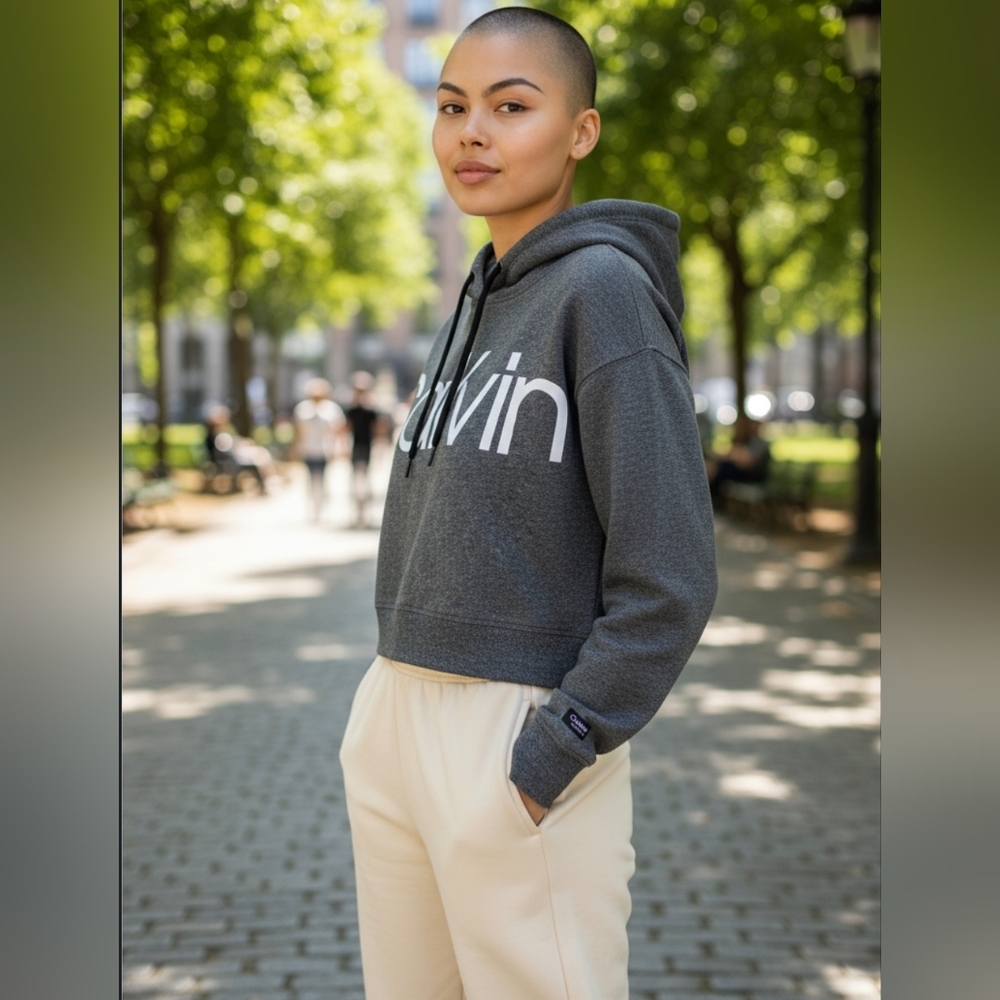 Calvin Klein Charcoal Hoodie with Logo
